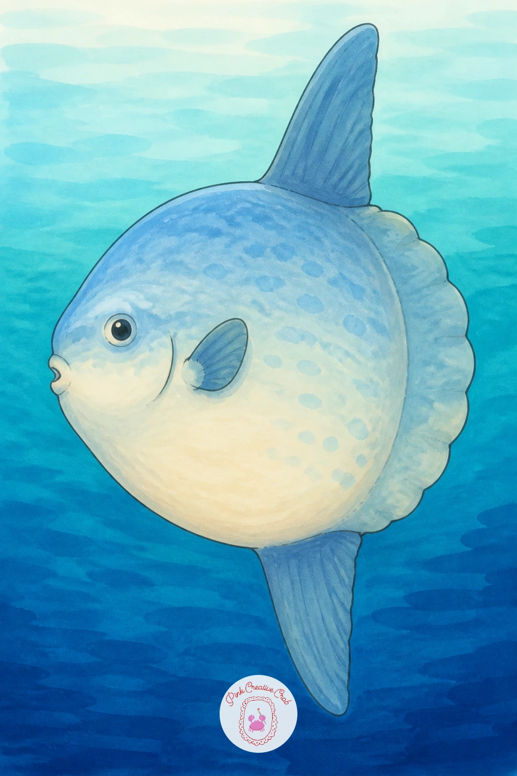 Sunfish — Go big and round with a sunfish, one of the strangest and most charming fish shapes to draw because it looks almost like a fish that forgot its tail.