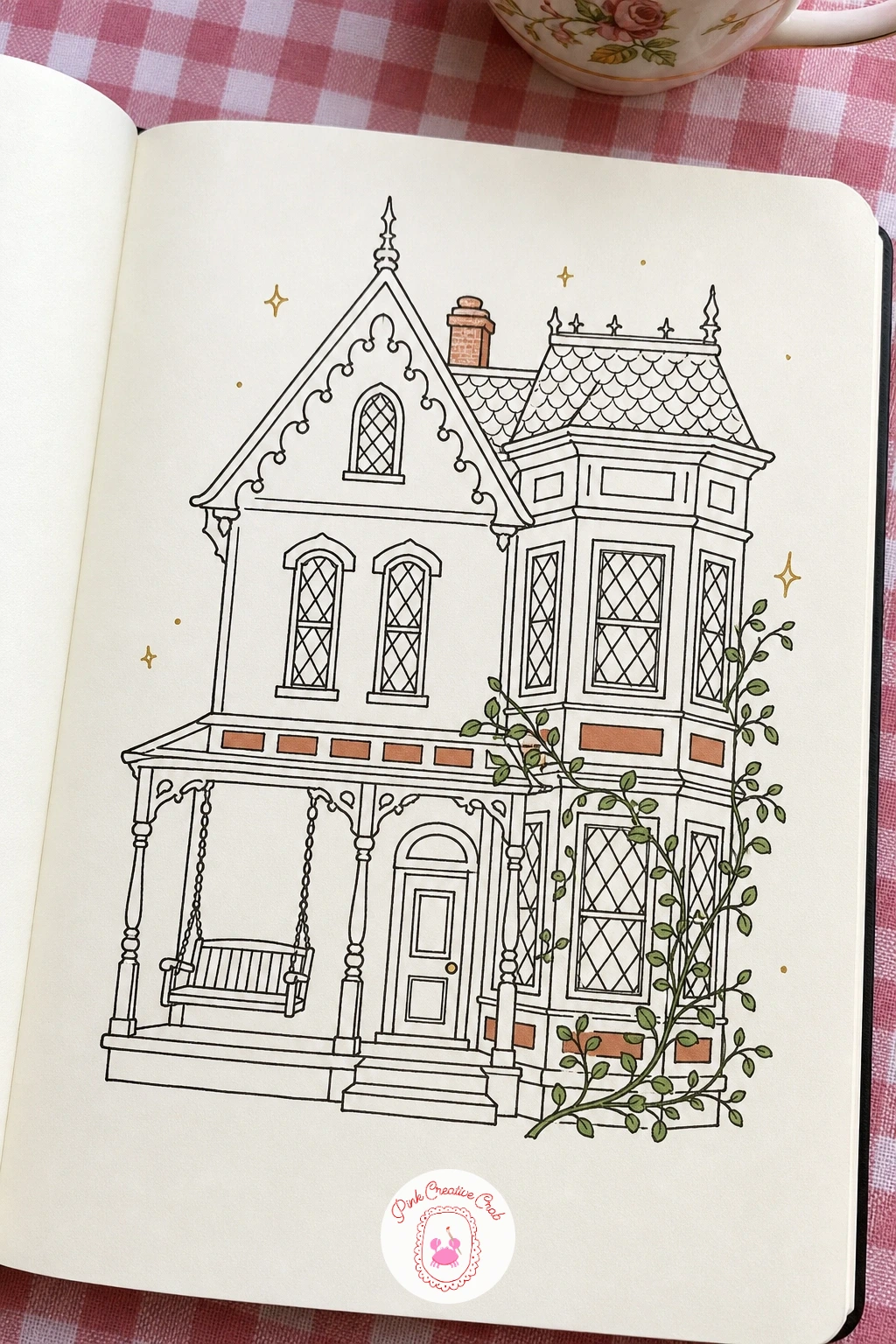 Victorian House With a Porch Swing — Take on a taller, fussier house now that the simpler shapes feel comfortable. House doodles