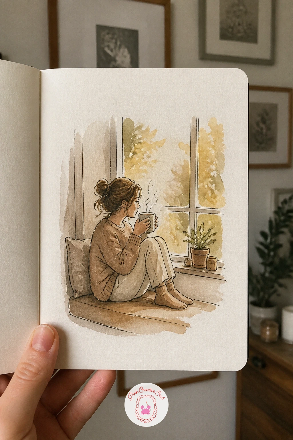 First Sip of Coffee by the Window — Start the whole habit with the first sip of coffee at a sunny window, because it is the easiest scene to set up: you, a