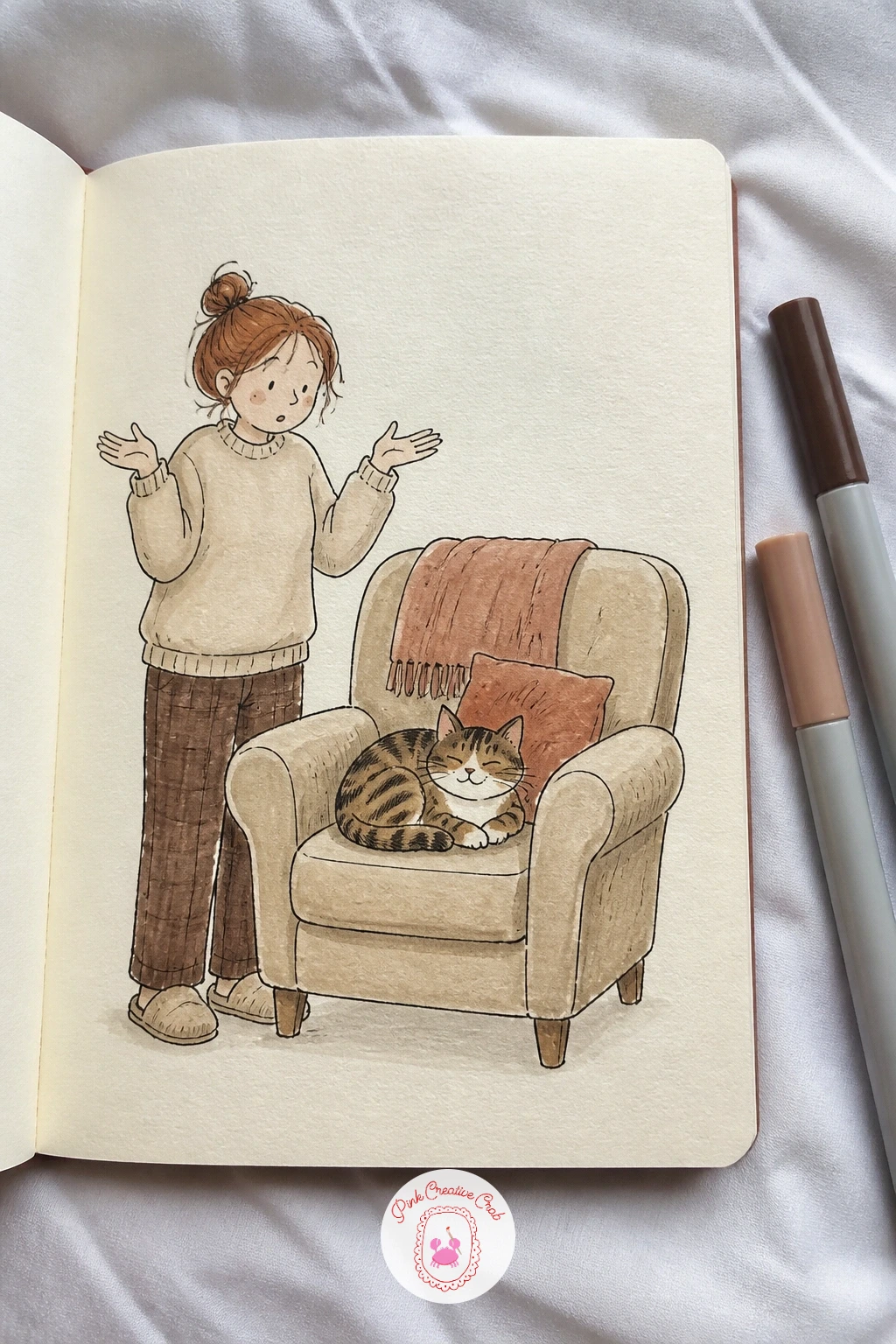 The Cat Stealing My Chair — Let the cat stealing my chair be the funny beat of the diary, a scene that works because of the expression on your own face more