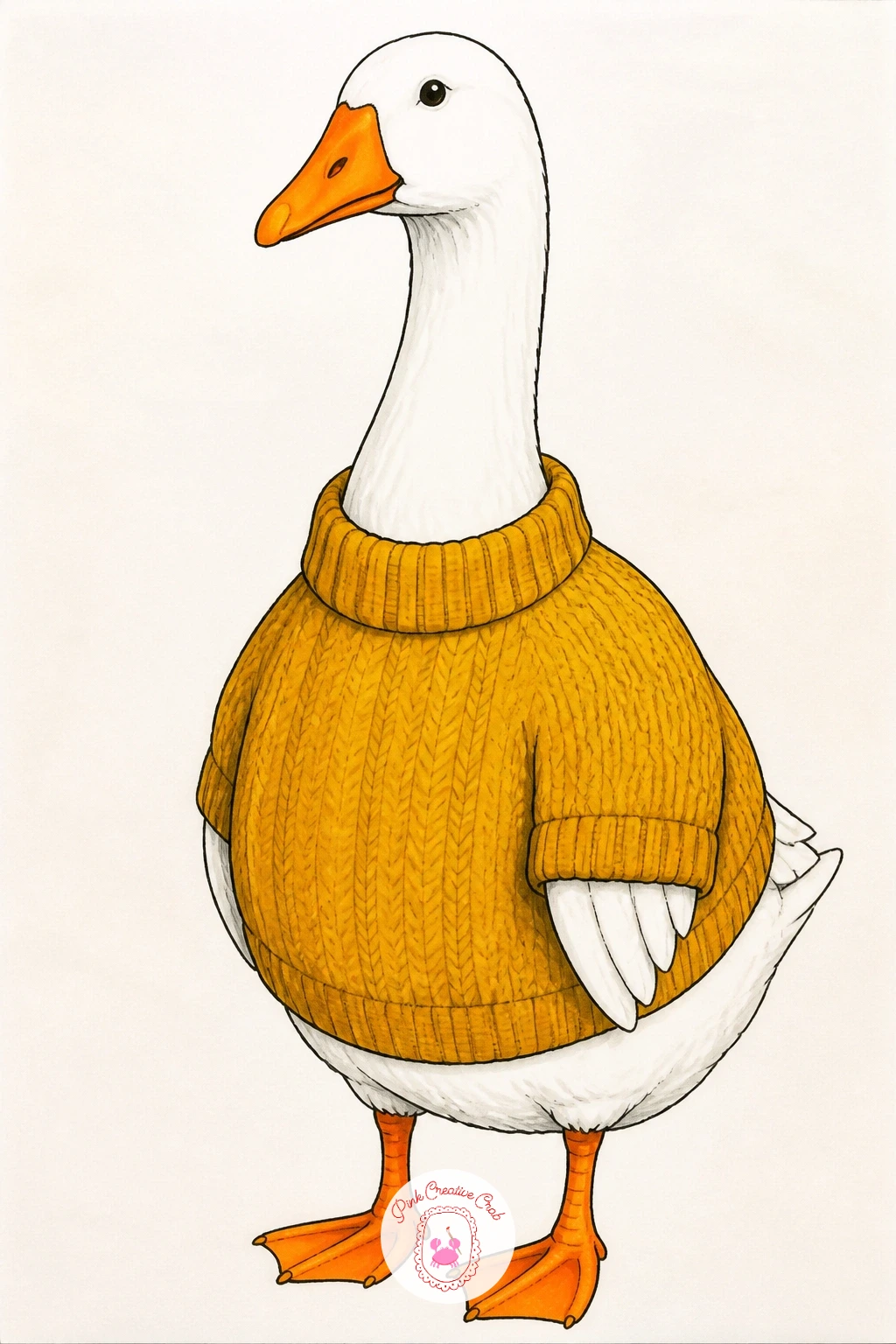 Goose in a Knitted Sweater — Give the chase a rest and dress your goose up next, because a goose in a knitted sweater is the cozy, slightly absurd image that