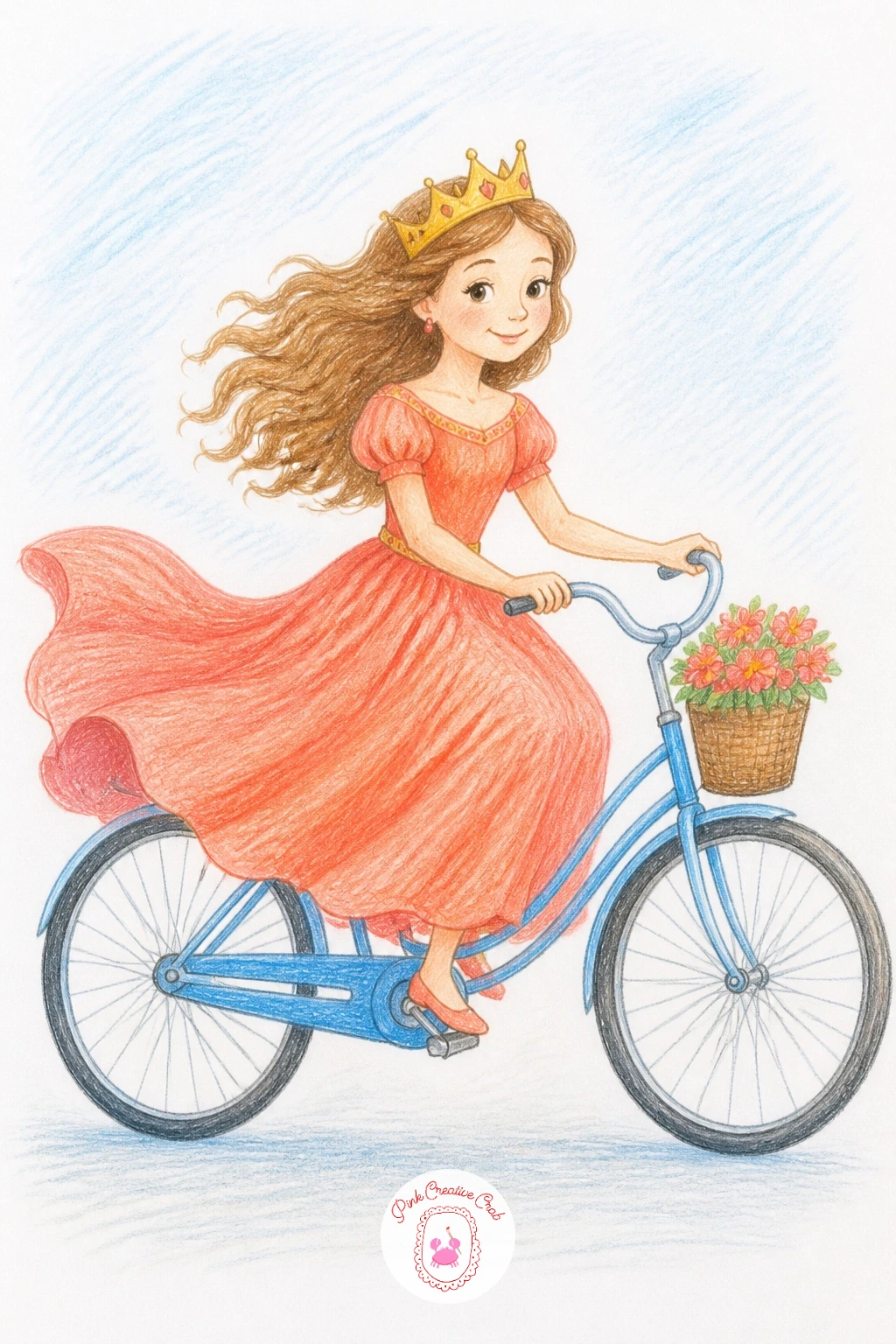 Princess on a Bicycle — Give the baker a reason to get outside and put her on a bicycle, gown billowing sideways and crown somehow still balanced. Princess