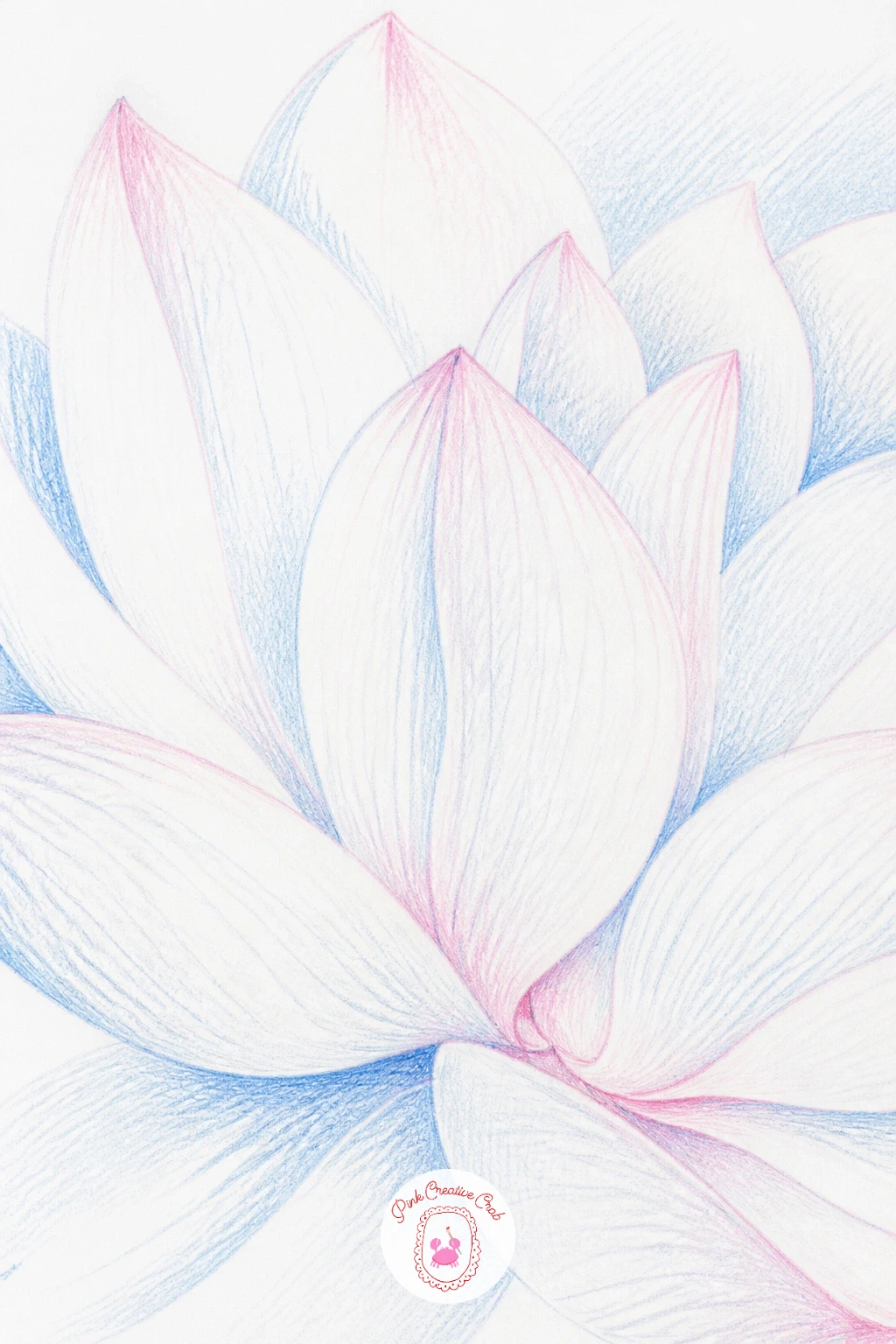 White Lotus Close-Up — Zoom right in for a white lotus close-up, filling nearly the whole page with just three or four petals seen up close rather than the