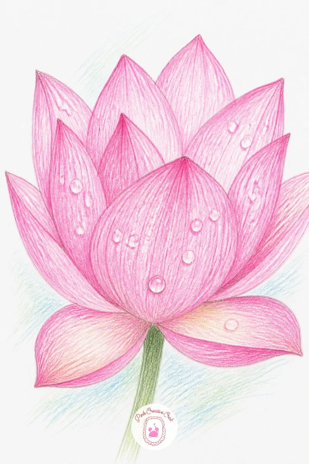Lotus With Dew Drops — Scatter a few dew drops across a lotus petal next, which is a small, satisfying detail exercise rather than a whole new flower to plan.