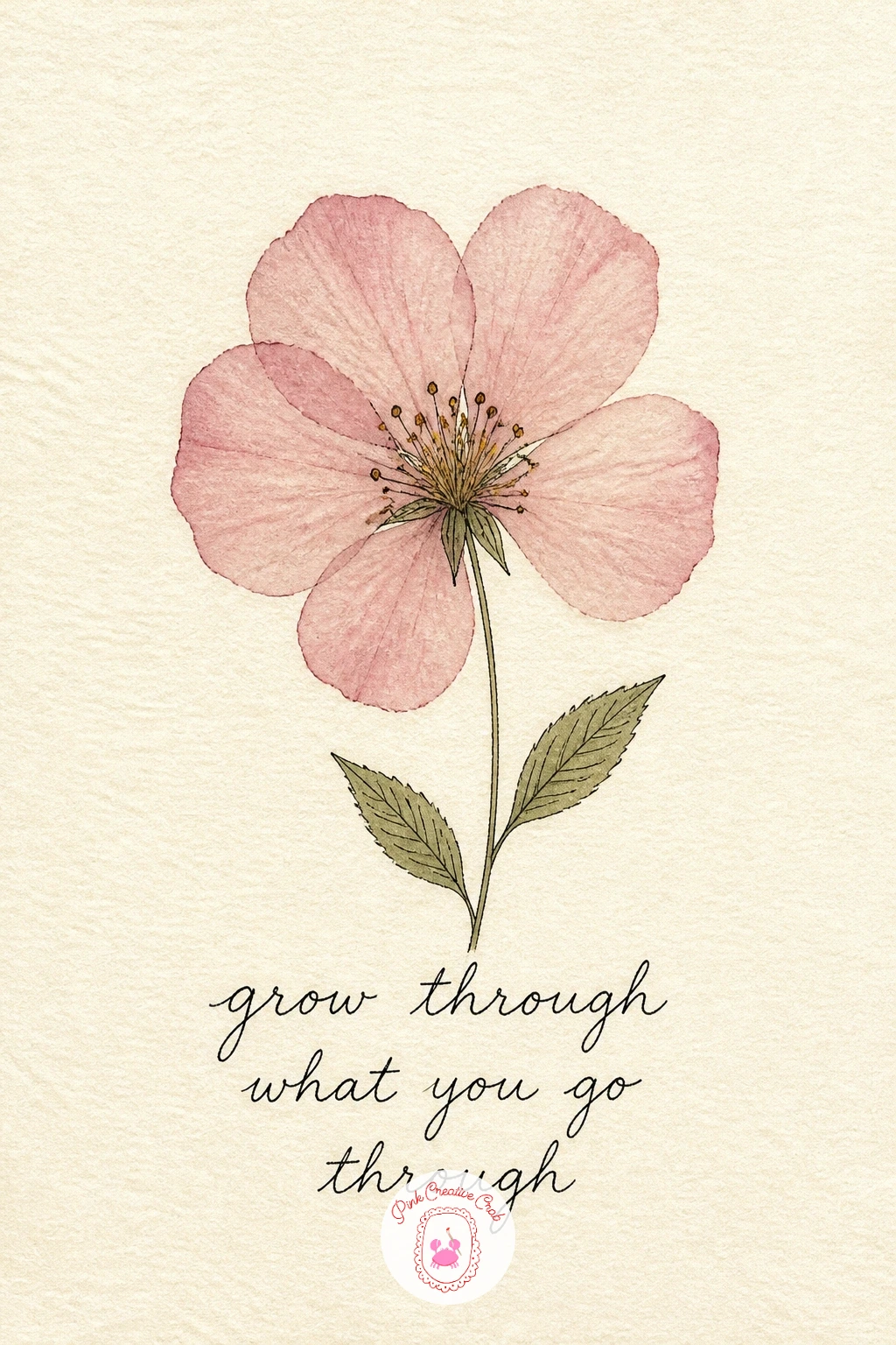 Pressed Flower and a Quote — For a calmer page, draw a pressed flower beside a quote you love, borrowing the look of a real flower flattened between book