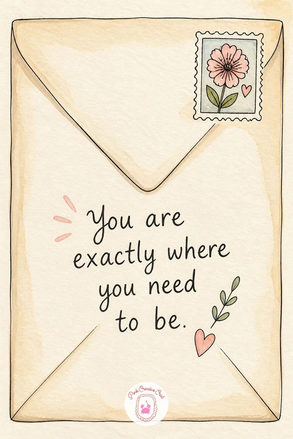 Letter Shaped Page With a Stamp — Shape the whole page like an envelope receiving a letter, complete with a drawn stamp in the corner, for a first page that