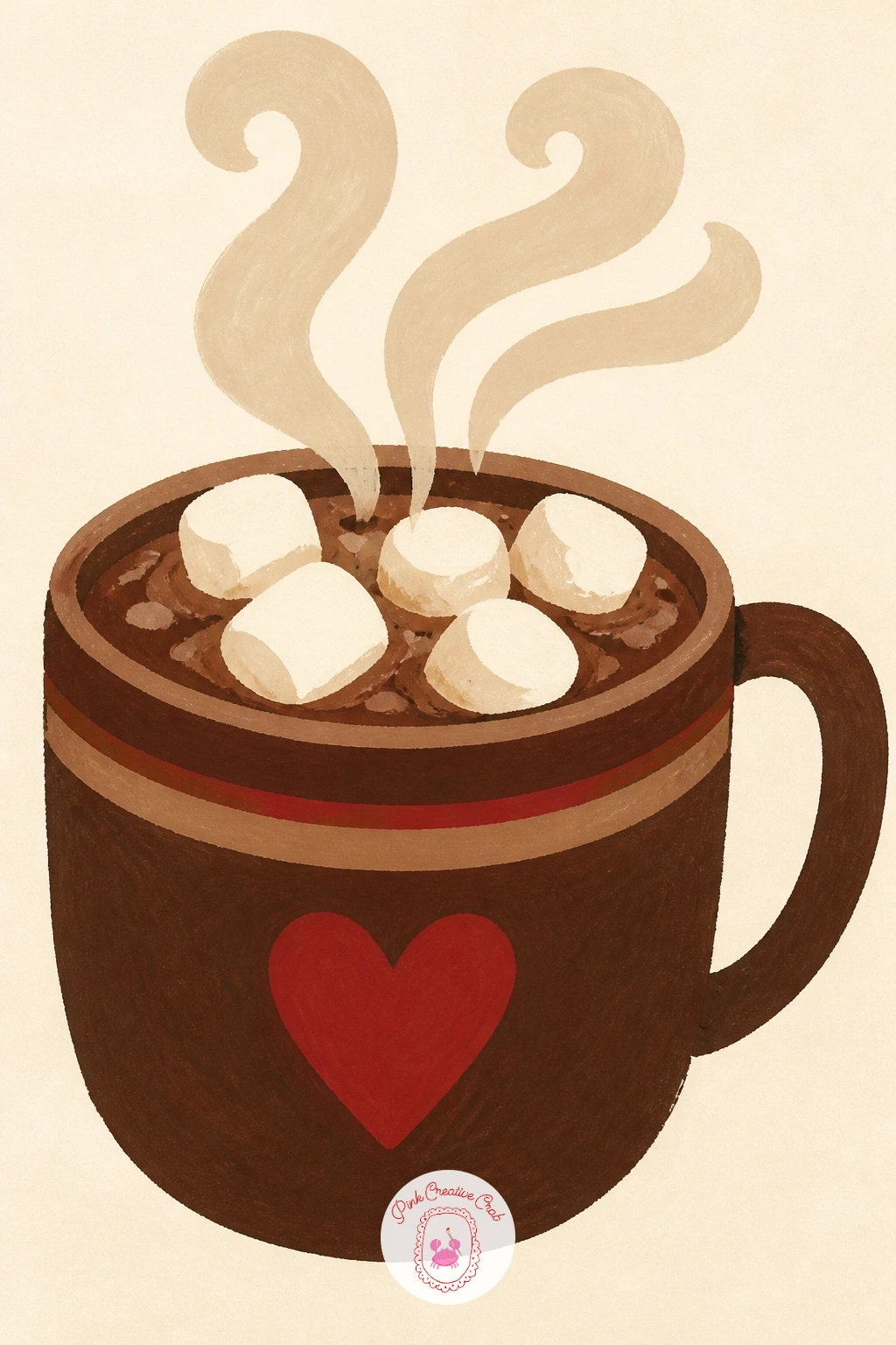 Hot Cocoa With Marshmallows — Move from truffles to a mug of hot cocoa with marshmallows, a subject built almost entirely from stacked ovals and one curved