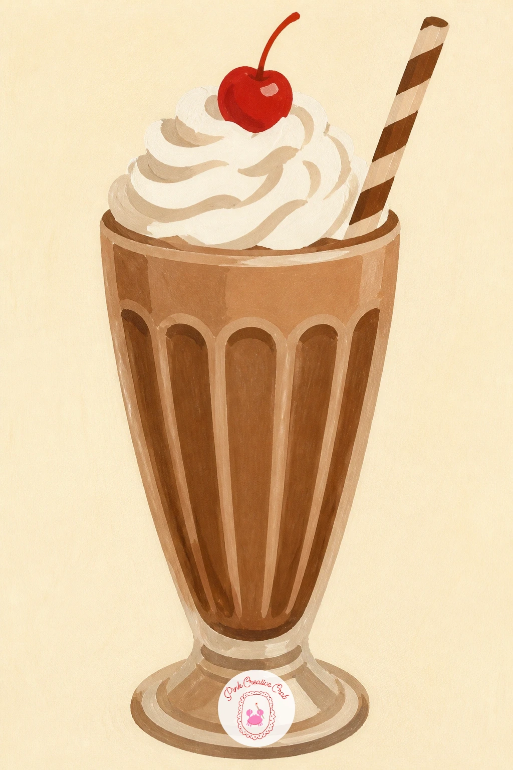 Chocolate Milkshake — Cool things off with a chocolate milkshake, tall and curvy where the brownie tray was all straight lines, a nice contrast in shape