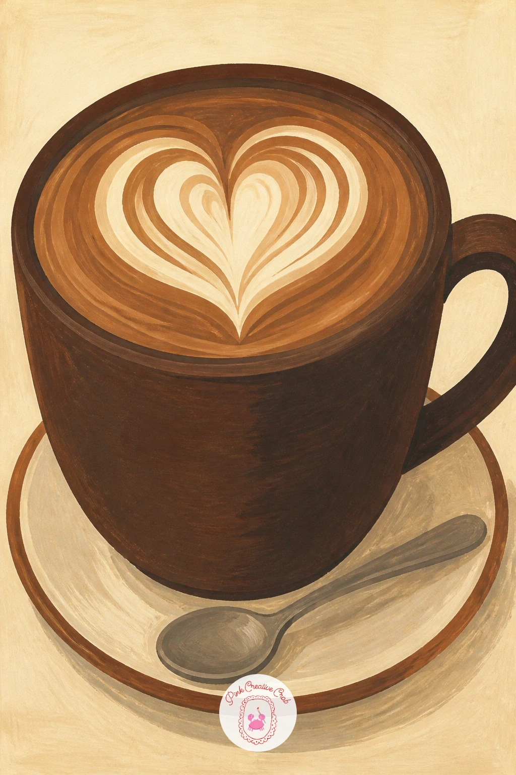 Mocha in a Big Mug — A mocha in a big mug feels like a cousin of the earlier cocoa idea, so lean into the differences, a wider mug, a visible latte art swirl
