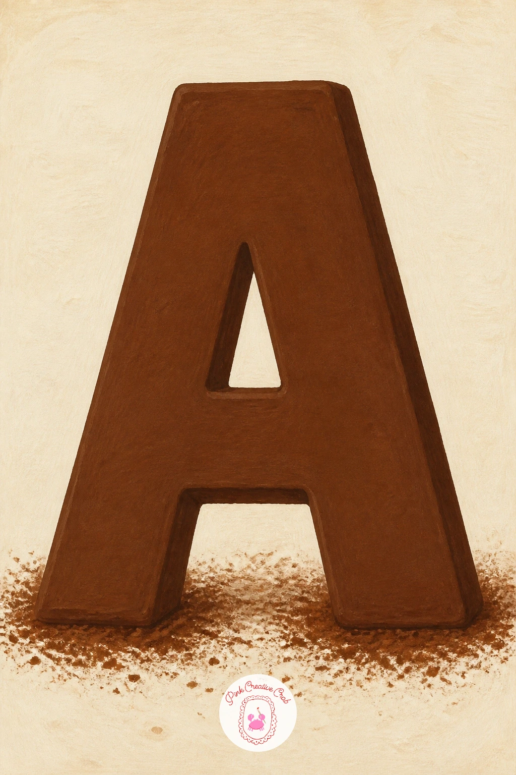 Chocolate Letters — Chocolate letters, the kind given as little gifts, let you combine simple shape drawing with a touch of lettering design. Chocolate drawing