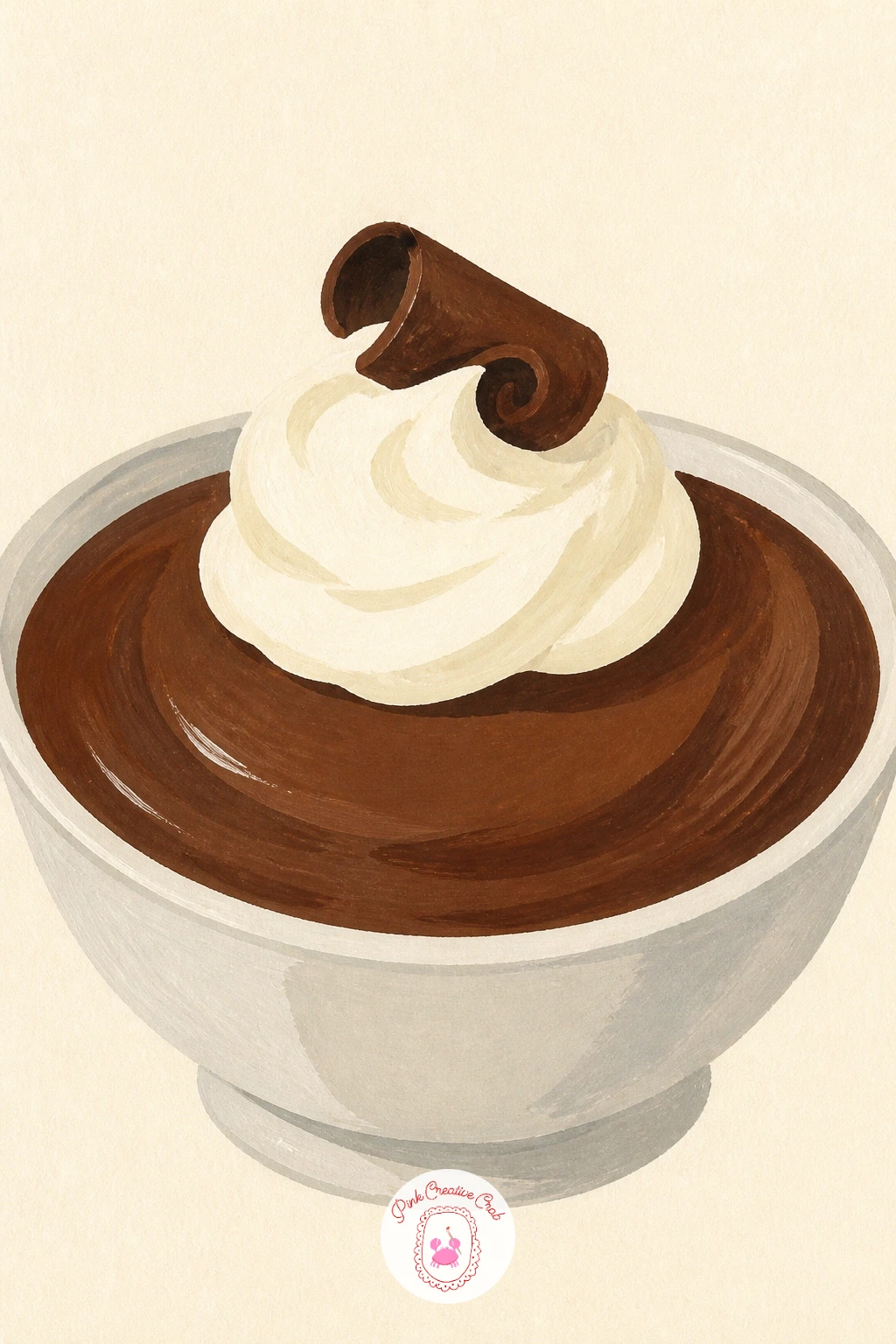 Chocolate Pudding — A chocolate pudding in a small dish is one of the simplest remaining subjects, so use it to practice restraint, fewer marks done well beats