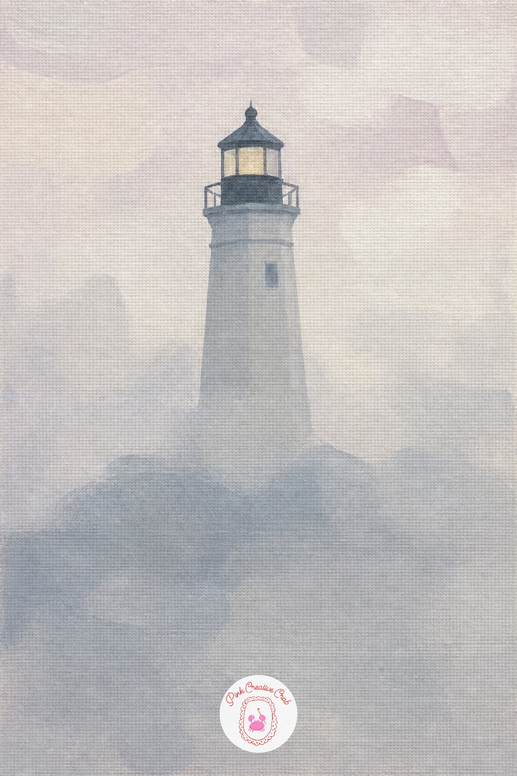 Lighthouse in Morning Fog — Soften everything right down with a lighthouse in morning fog, a scene built almost entirely from how much you hide rather than