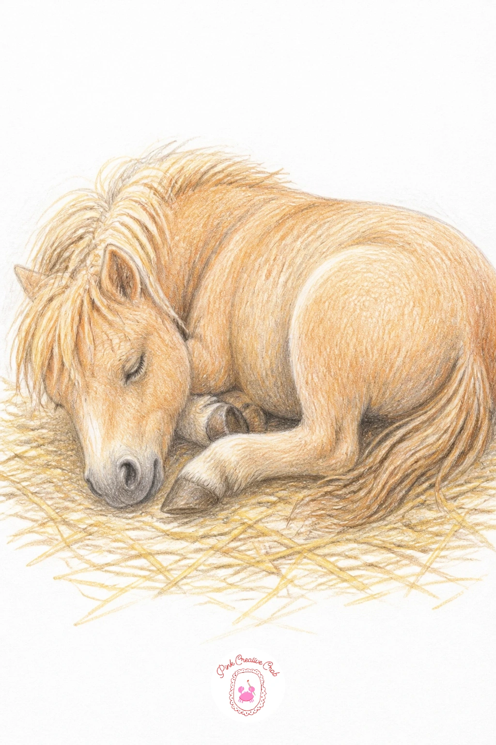 Pony Lying Down Asleep — Settle into a calmer pose with a pony lying down asleep, a shape that reads completely differently from a standing pony and is worth