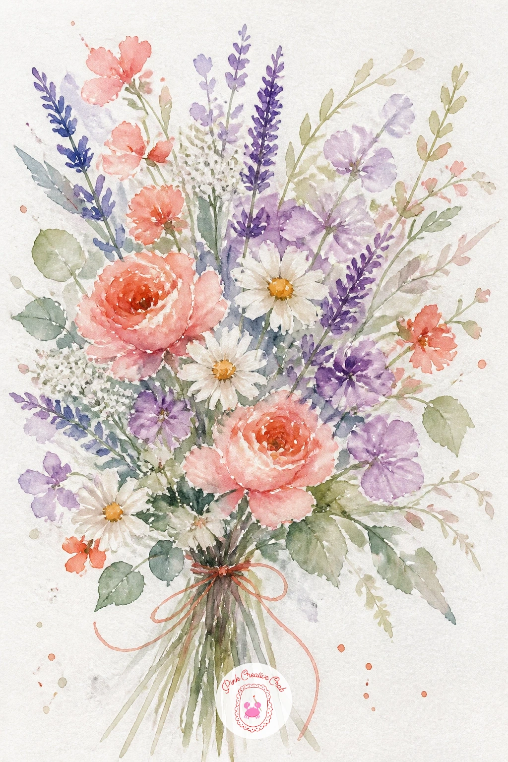 Loose Wildflower Bouquet — This bouquet is the one place on the list to let every flower shape you have practiced so far show up together in one loose