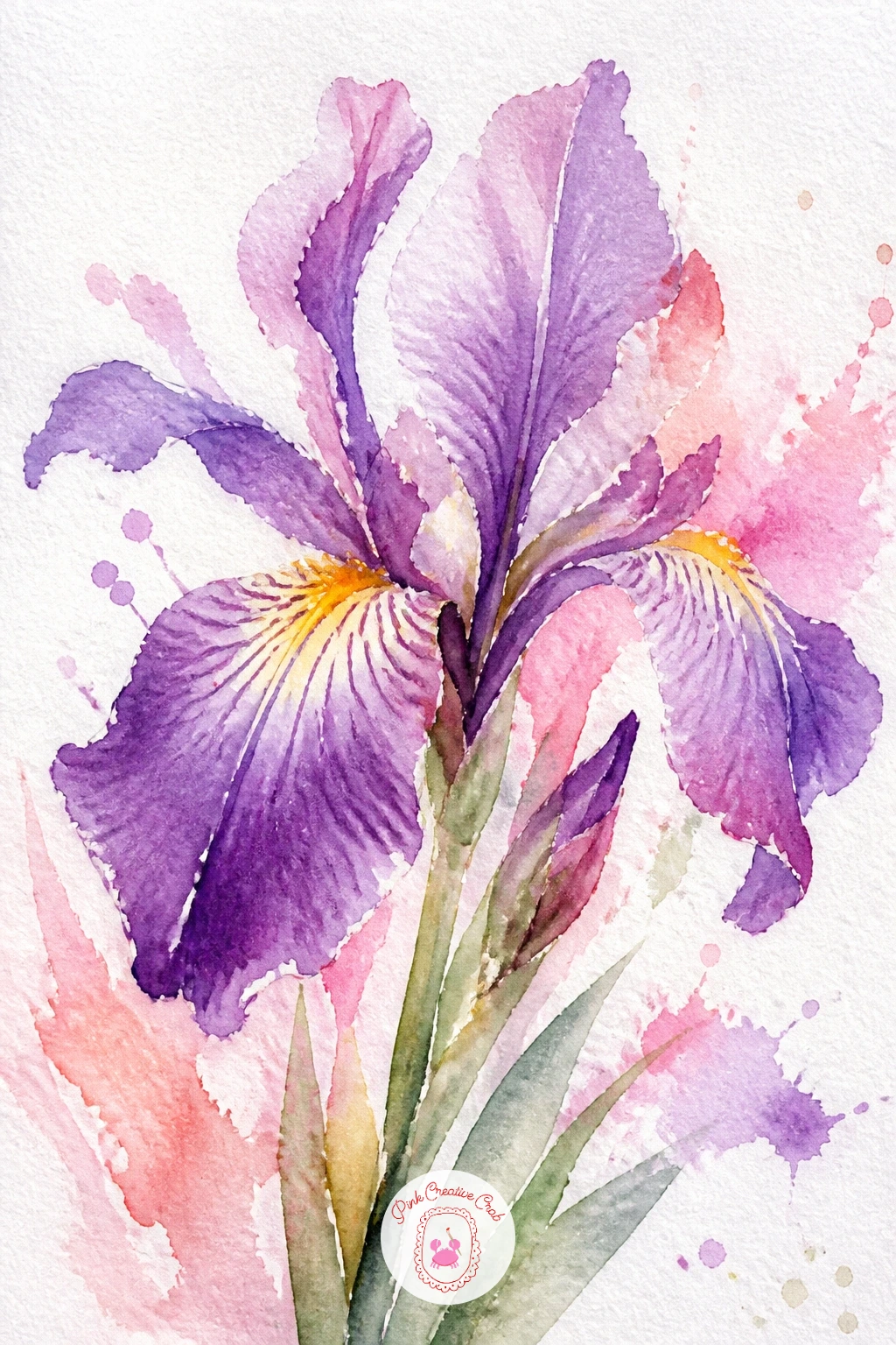 Loose Iris — Iris flowers have a distinctive drooping lower petal and upright inner petals, so getting that silhouette roughly right matters more than any fine