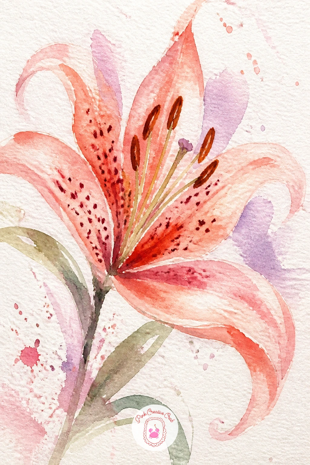 Loose Lilies — Lilies have long, elegant petals that curve backward, which gives you a chance to practice confident single strokes rather than lots of small