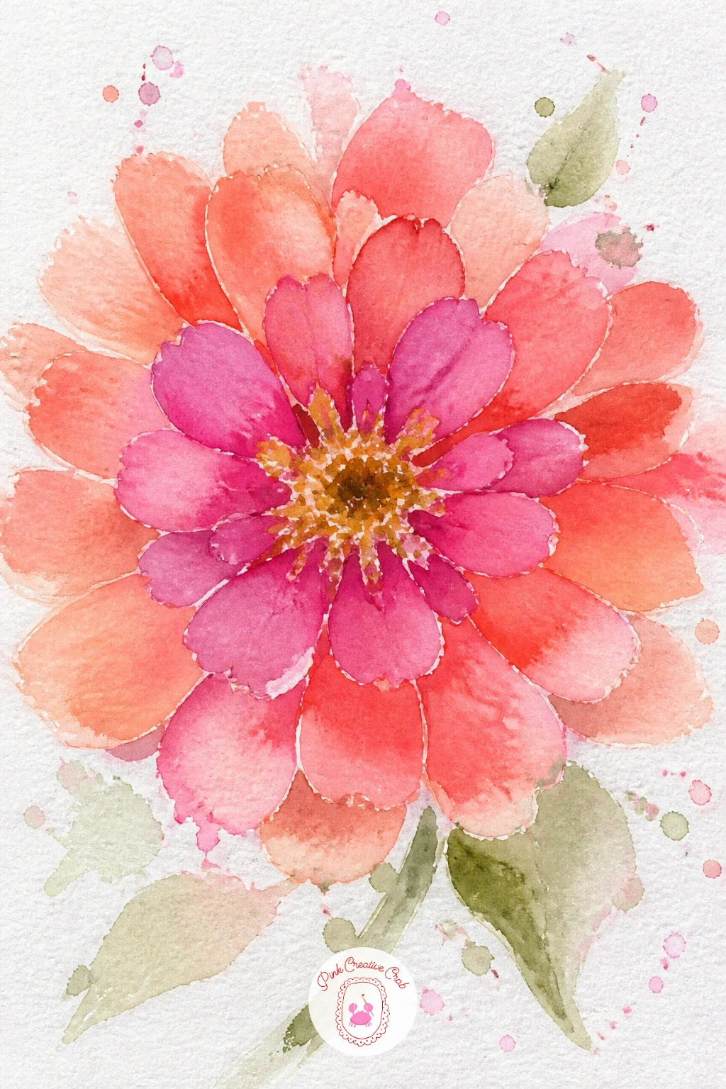 Loose Zinnias — Zinnias have a flat, layered face that is almost architectural compared to the softer flowers earlier in this list, so let the petal strokes