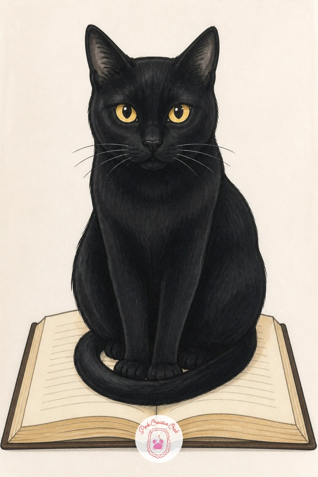 Cat Sitting on an Open Book — An open book gives you a satisfying geometric base to work from, which makes this an easy follow up after the rounder shapes