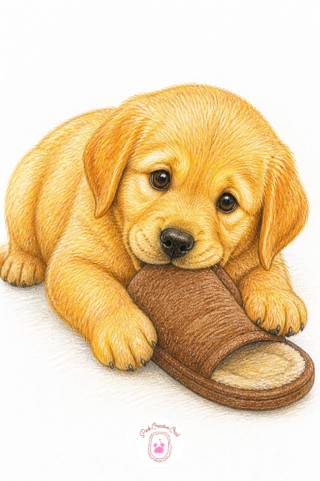 Puppy Chewing a Slipper — Start the whole list with something every dog owner has lived through: a puppy chewing a slipper flat on the floor, one paw pinning
