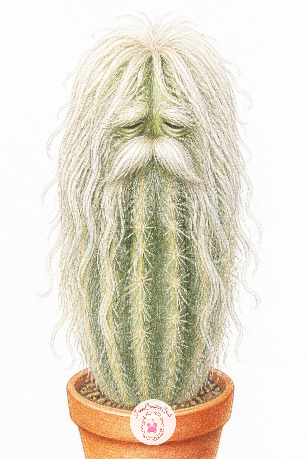 Old Man Cactus With White Hair — Give a plant real whiskers with an old man cactus with white hair, that shaggy column covered in long soft looking white