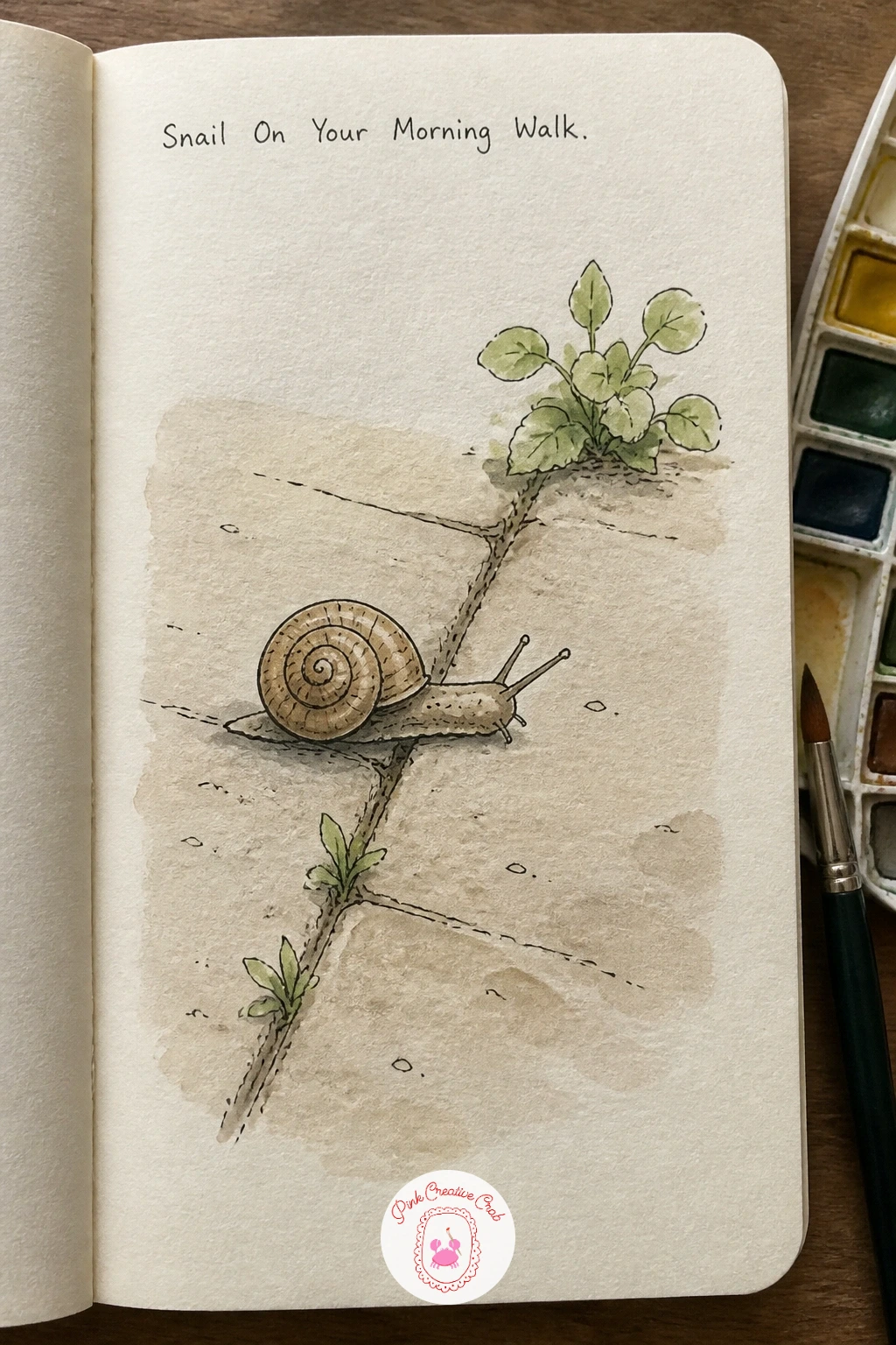 Snail On Your Morning Walk — A snail on your morning walk is a lovely low pressure subject because the whole body is built from one spiral and one curved line.