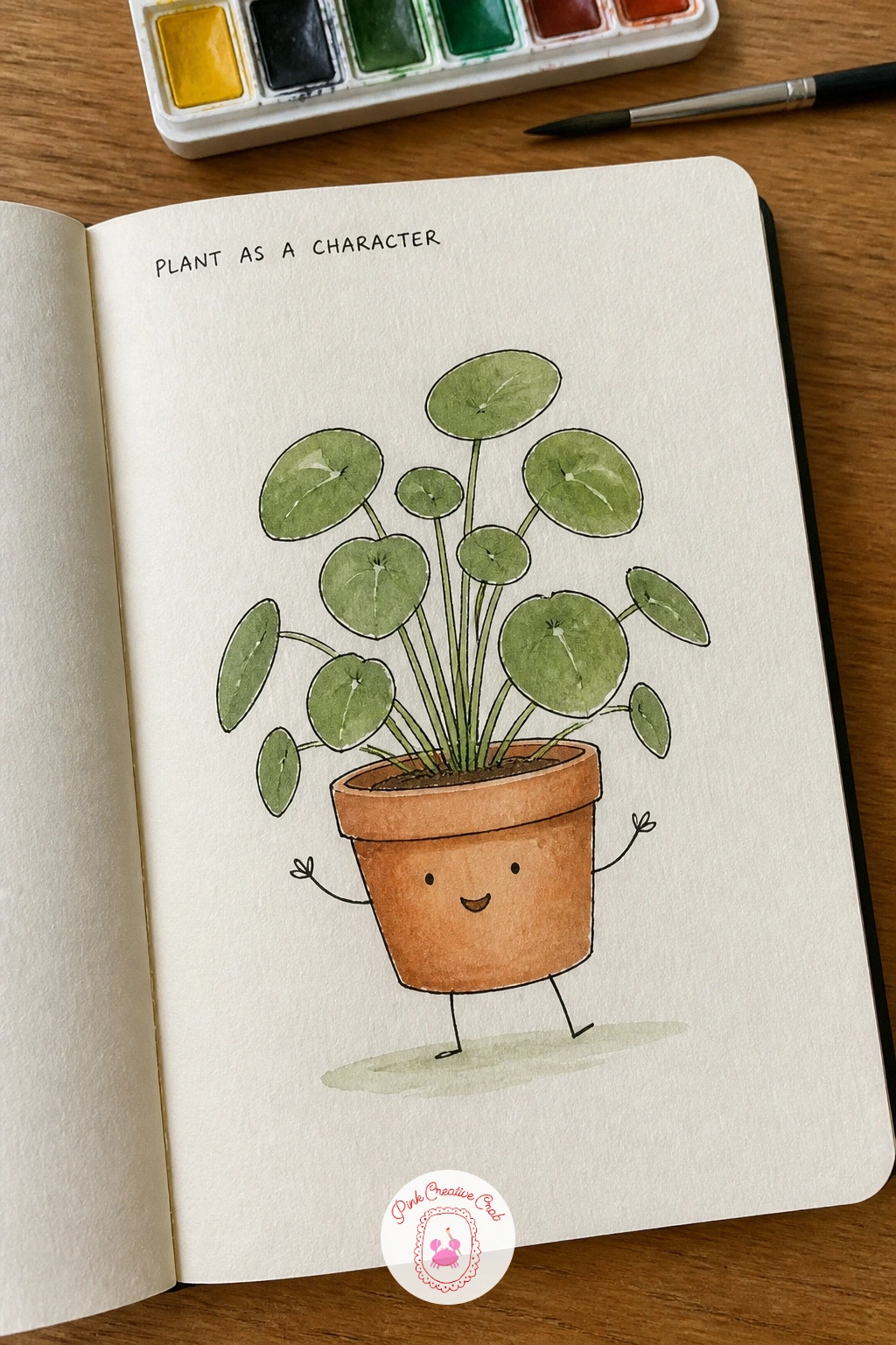 Plant As A Character — Turning a plant into a character is simply a matter of giving its pot a face and its leaves a little personality, so pick a plant from