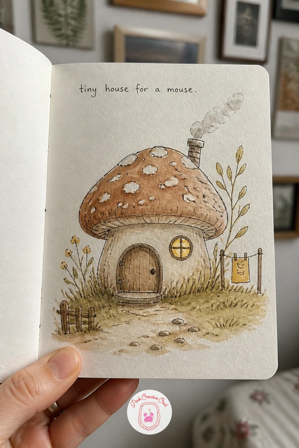 Tiny House For A Mouse — A tiny house for a mouse lets you design a whole little home inside one sketchbook page, which makes it a nice one to slow down on.