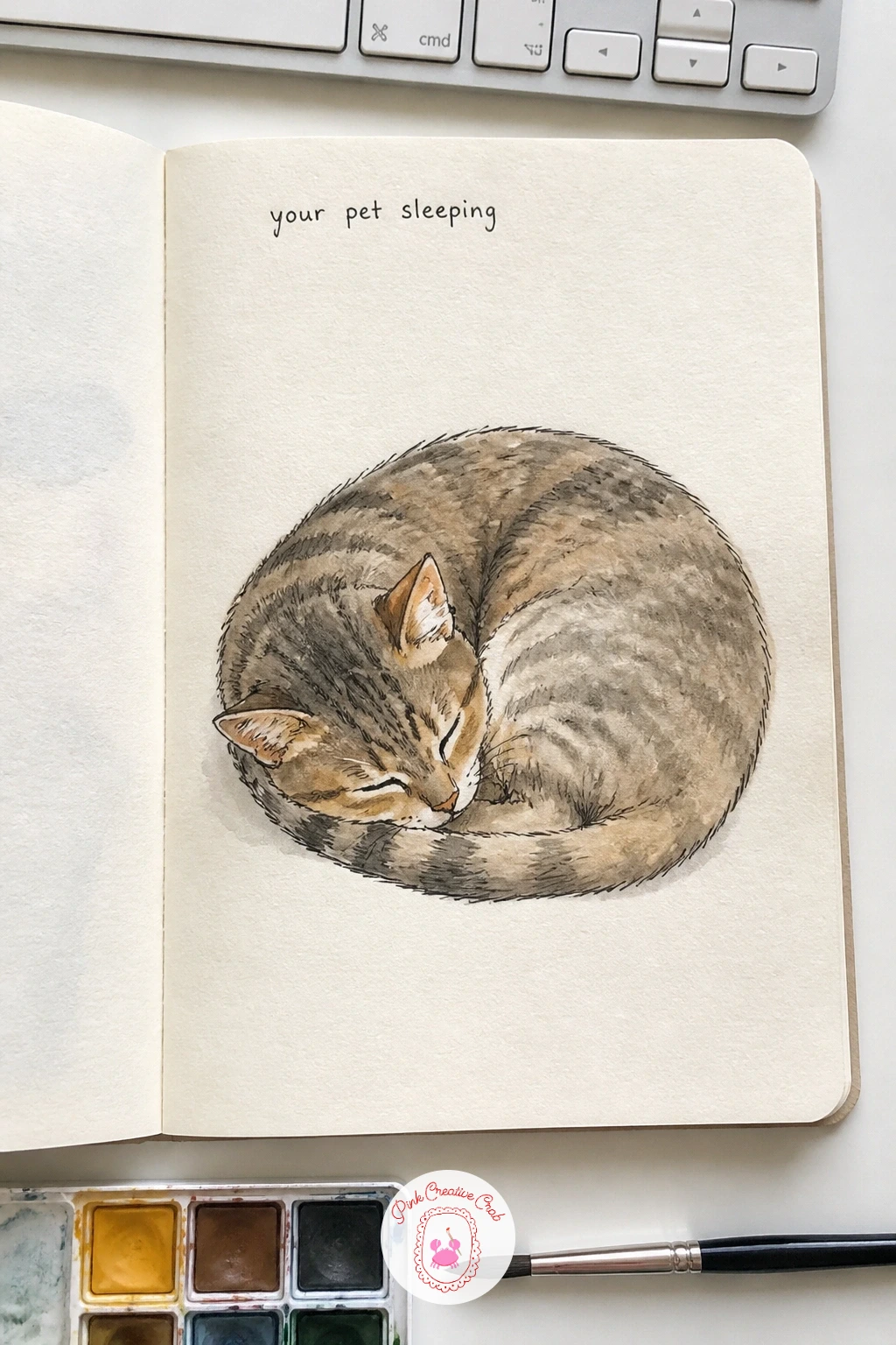Your Pet Sleeping — A sleeping pet is one of the kindest subjects to draw because it holds still, so settle in nearby and sketch the overall curled or