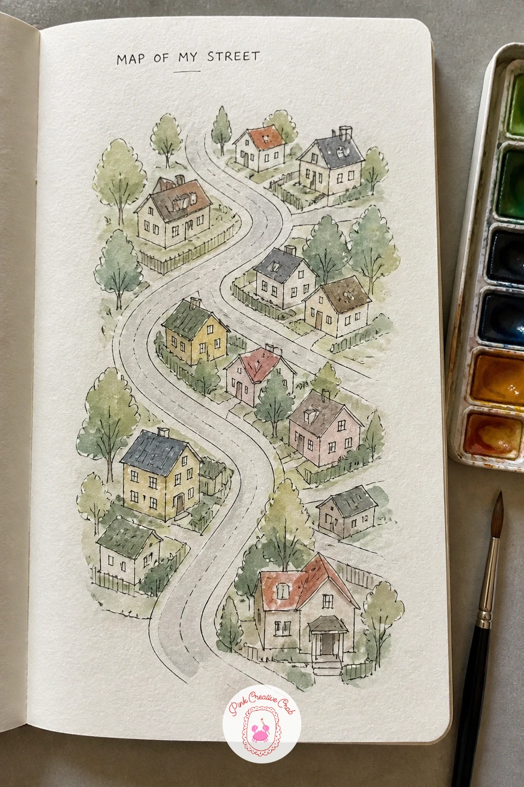 Map Of Your Street — Mapping your street turns a familiar walk into a page full of small drawings, so start by sketching the street itself as a simple winding