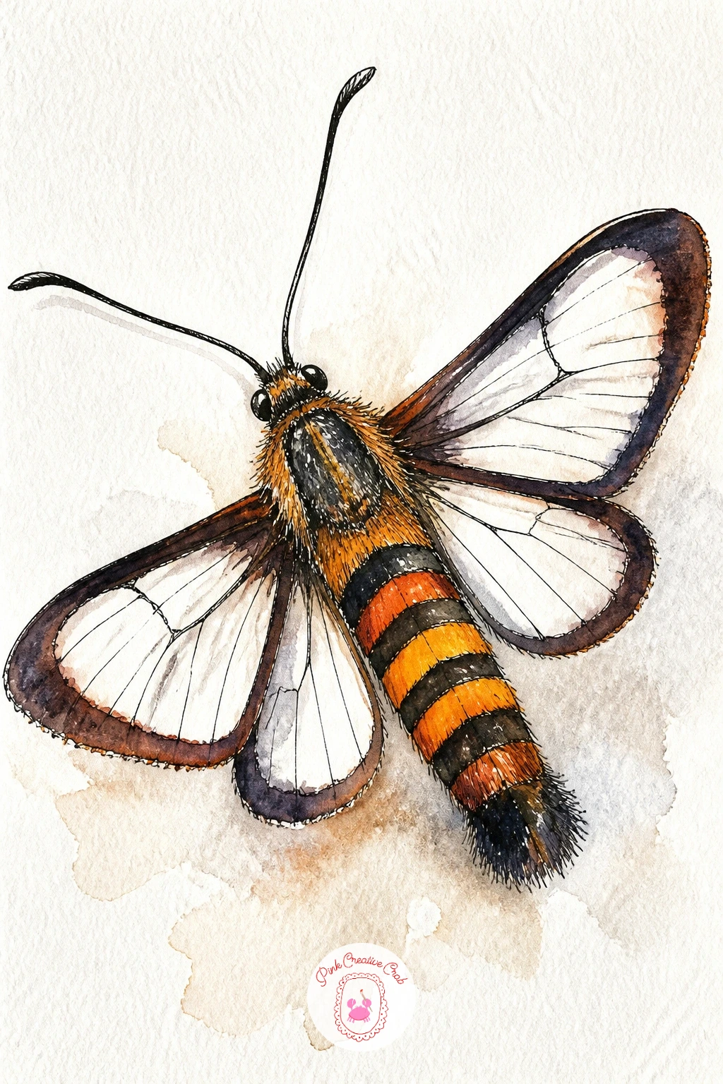 Clearwing Moth — Clearwing moths are the trickiest technical challenge on this list, since large parts of their wings are genuinely transparent, showing