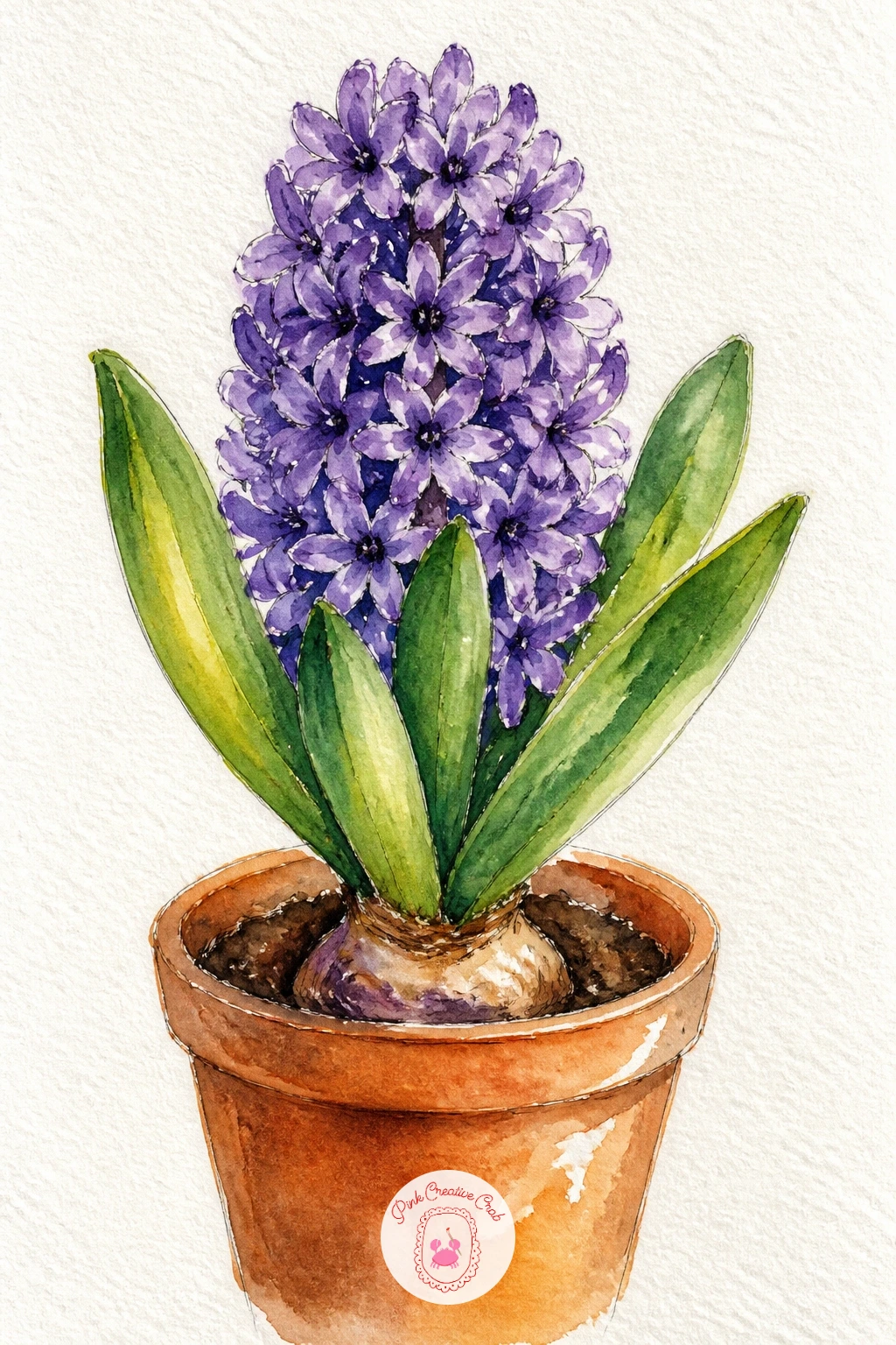 A Hyacinth Pot — Move into the next flower on this early spring list with a potted hyacinth, whose tight cone of tiny blossoms makes a nice change of shape
