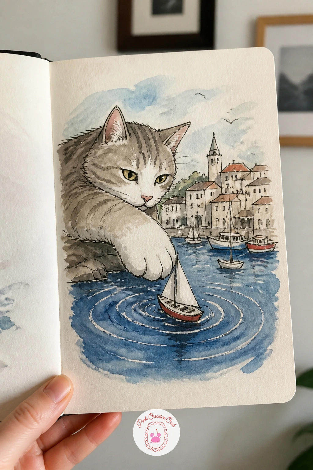 27 Cool Sketchbook Ideas of Giant Cats in Tiny Cities