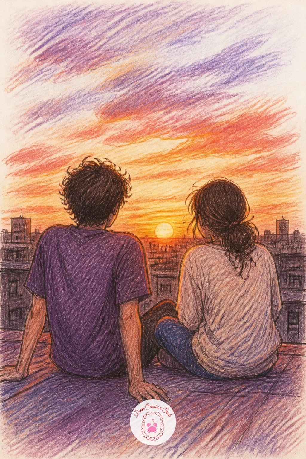 Watching the Sunset on a Roof — Climb up for watching the sunset on a roof, where the whole mood depends on one warm light source low on the horizon behind