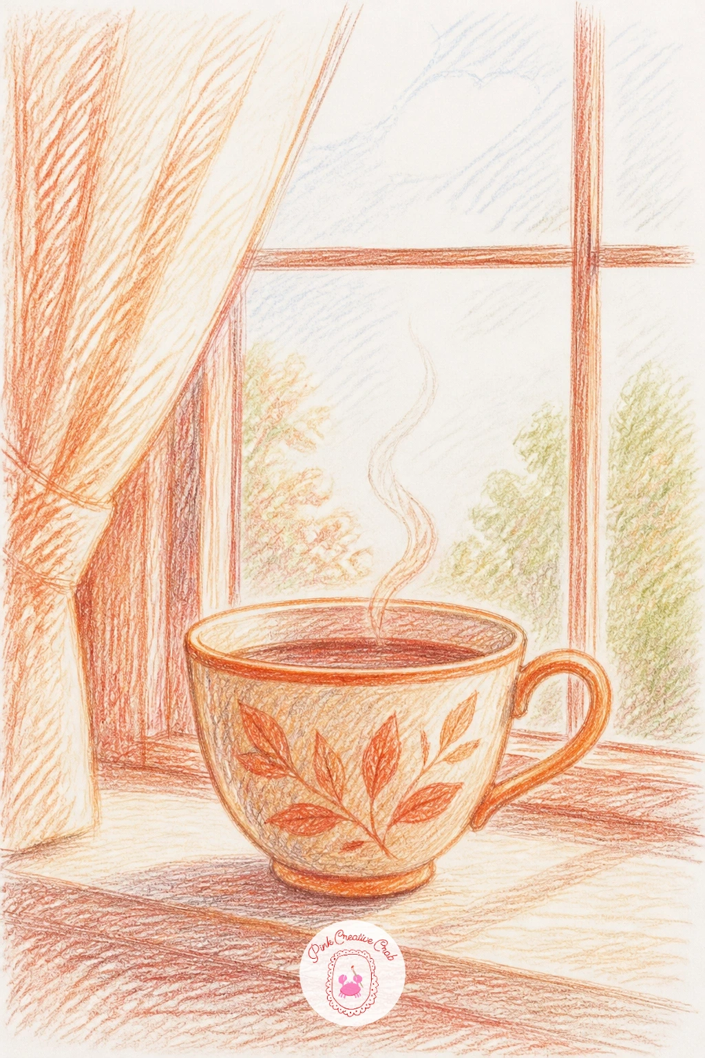 Cup of Tea by the Window — Start the challenge with a cup of tea by the window, a subject small enough to finish fast and warm enough to make you want to come