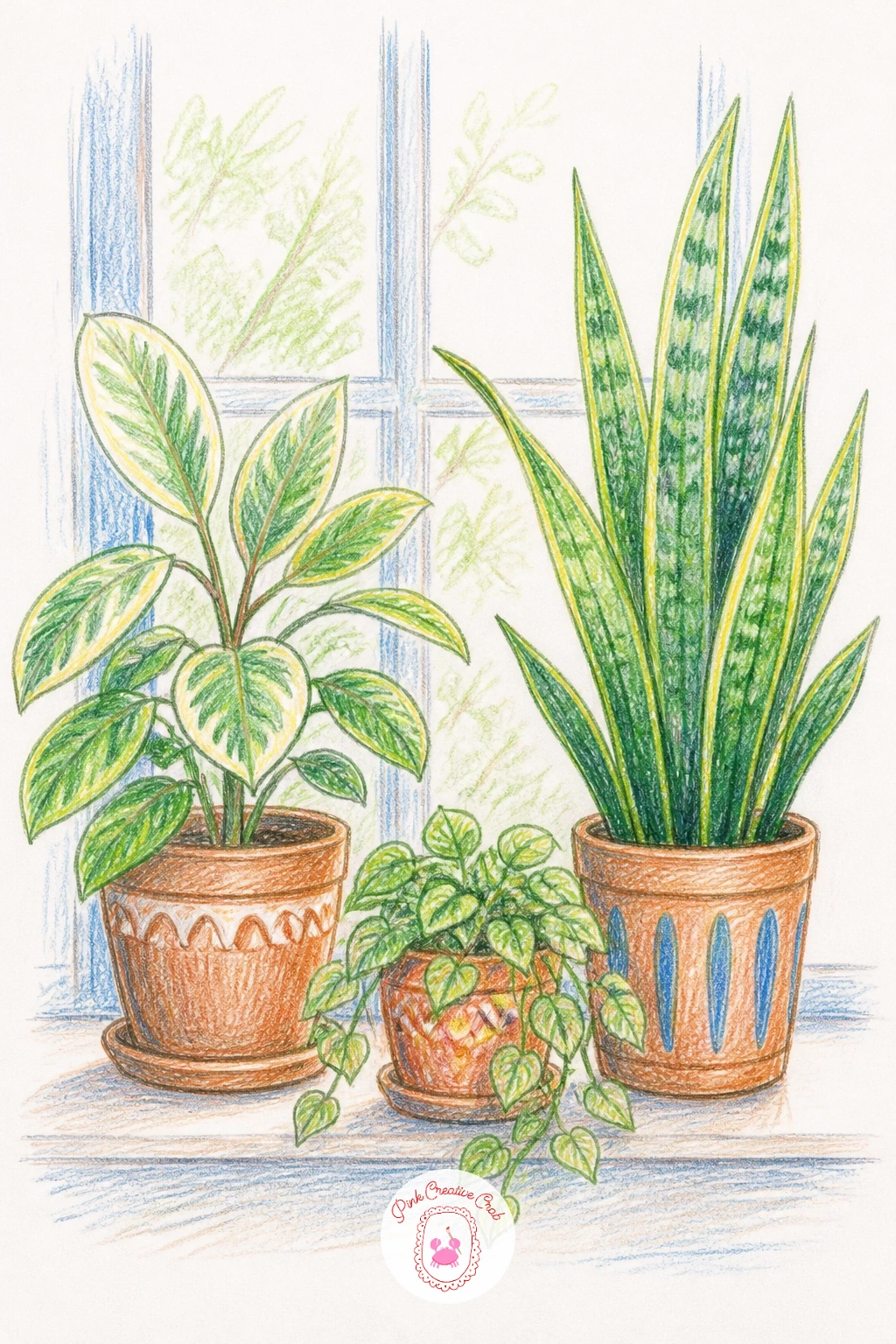Family of Houseplants — A family of houseplants is really a lesson in grouping different leaf shapes together without them fighting for attention, so start by