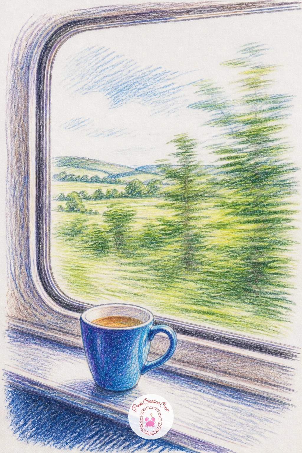 View from a Train Window — A view from a train window plays with perspective in a fun way, since everything close to the glass stays sharp while the landscape