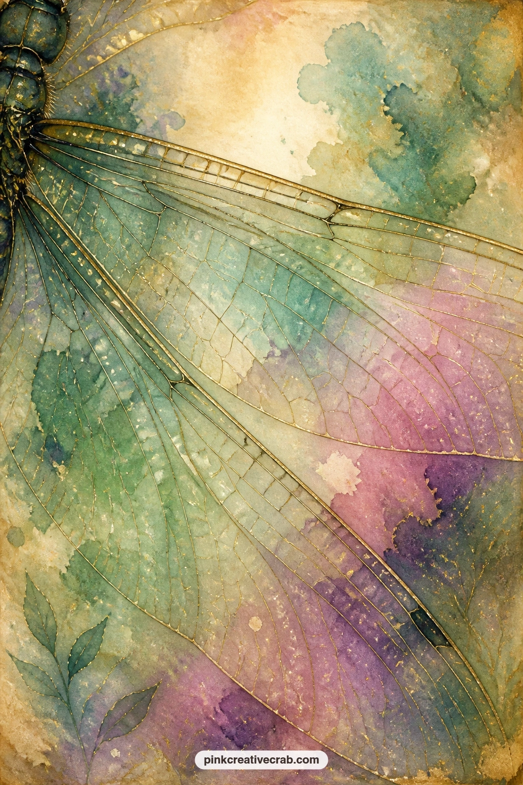 Close-Up Of A Dragonfly Wing Like Stained Glass printable page — Zooms into a single dragonfly wing, its veins drawn like leaded glass and catching small