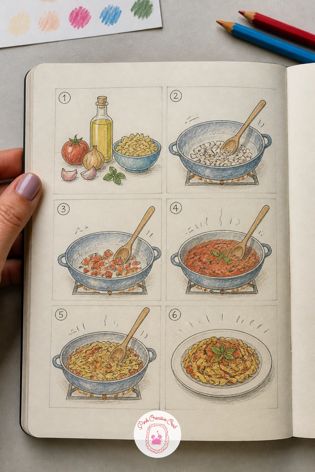 A Recipe Drawn Step By Step — Pick something simple you already know how to cook, tea or toast or a basic omelette. How to fill your sketchbook