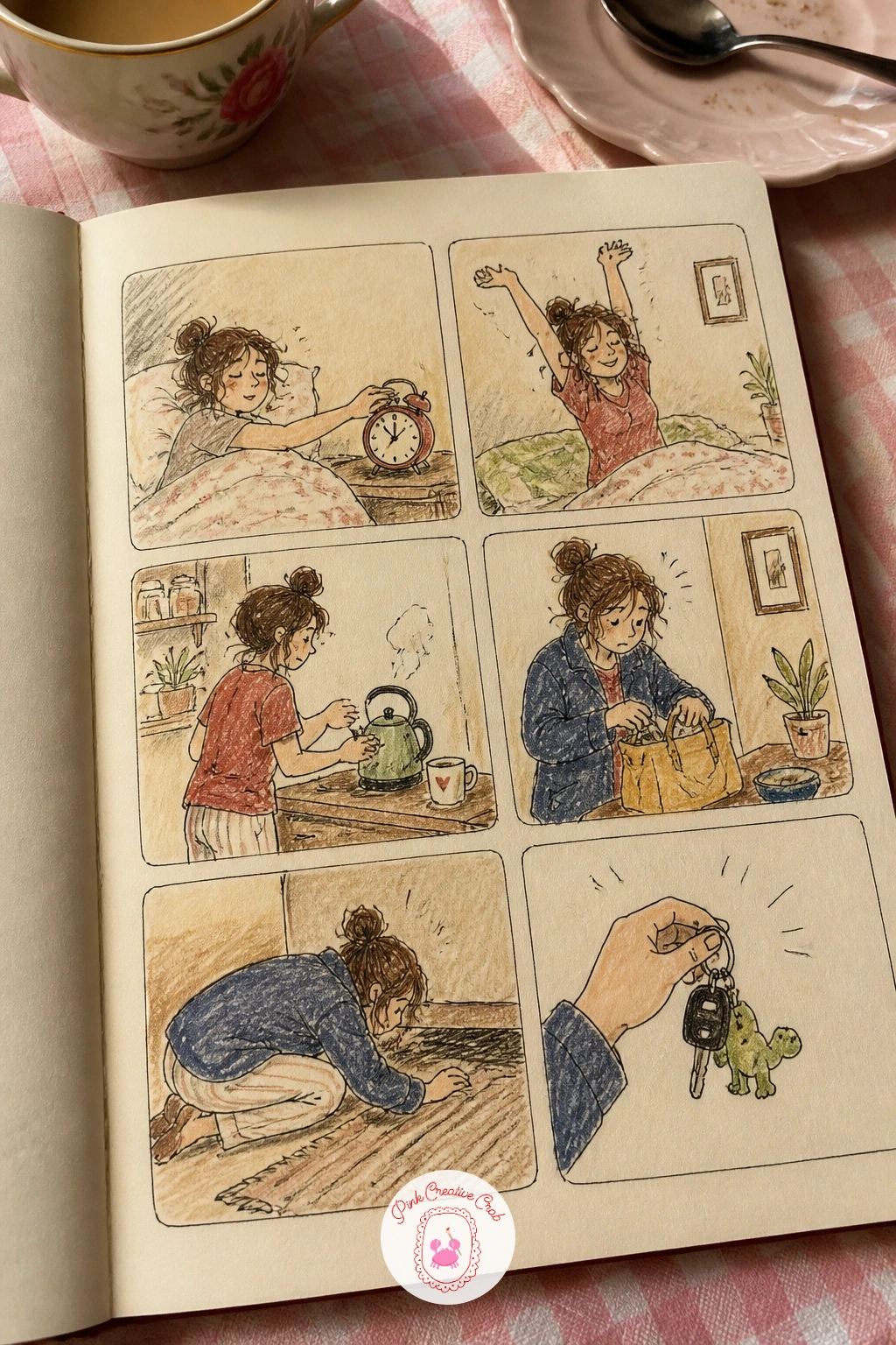 A Comic Strip Of Your Morning — Think back over the last ordinary morning you had, the alarm, the kettle, the search for keys. How to fill your sketchbook