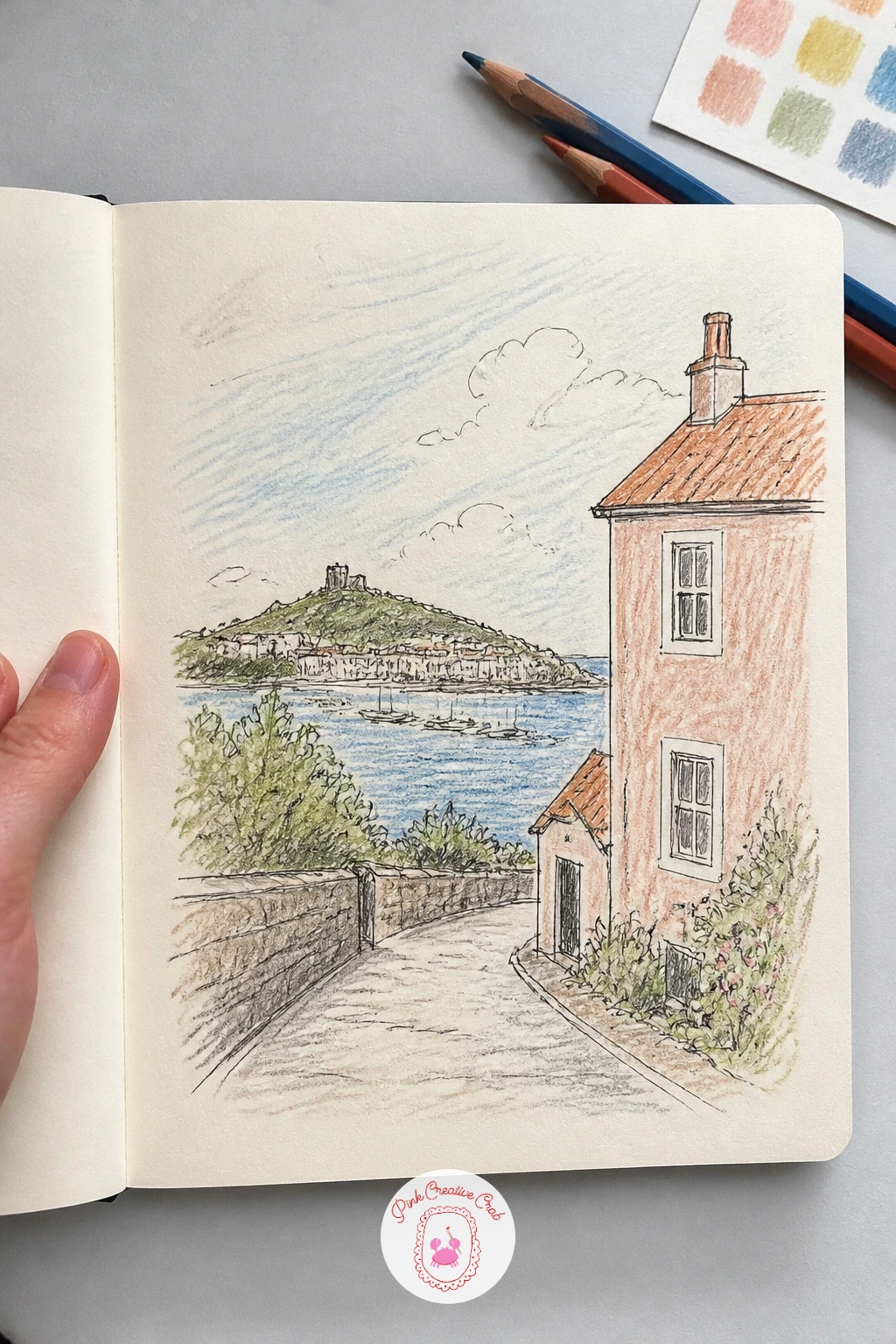 Postcards Redrawn From A Trip — Dig out a postcard, a ticket stub or a photo from any trip you have taken, even a short one. How to fill your sketchbook