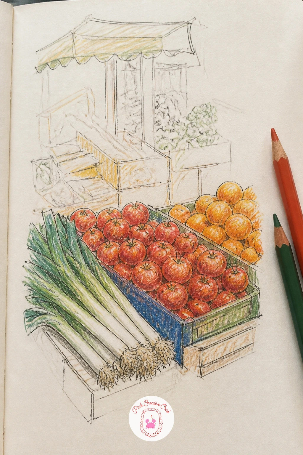 Produce On A Market Stall — Visit a market or even a well-stocked greengrocer and look at how produce gets piled rather than arranged neatly. How to fill your