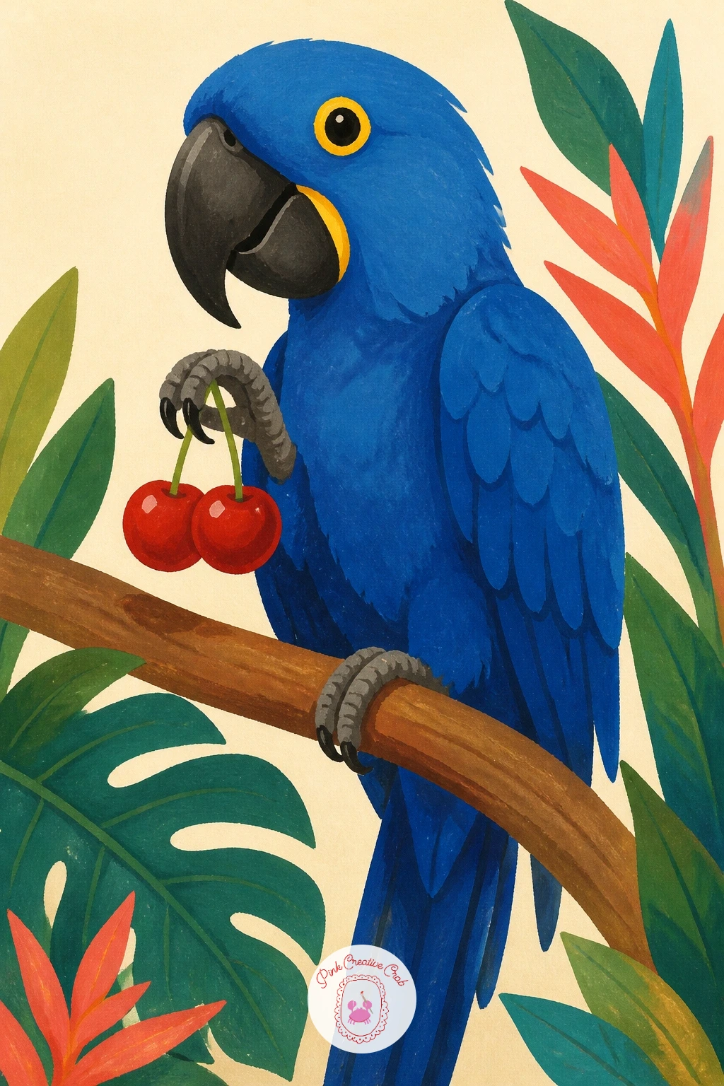 33 Parrot Painting Ideas and Other Tropical Birds in Jungle Greens