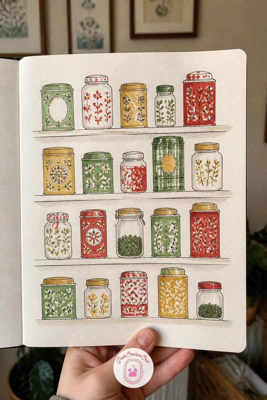 Tea Tins and Jars in the Pantry — Tea tins are some of the most graphic objects in the whole kitchen, since so many brands print bold patterns and lettering