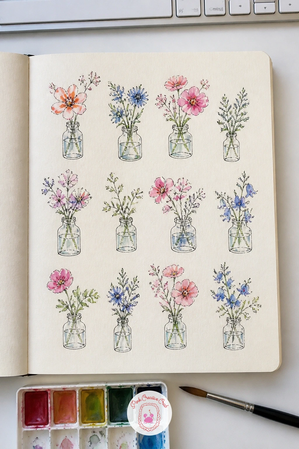 Garden Flowers in Tiny Jars — Cut a few stems from the garden and split them between several small jars rather than one big vase, since that is exactly the