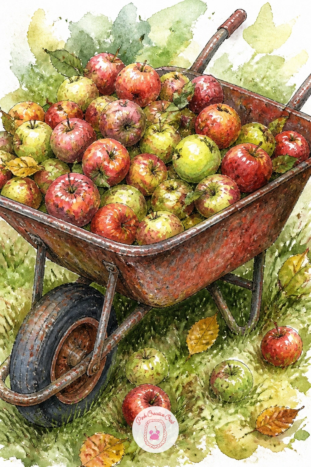 29 Apple Watercolor Ideas and Other Orchard Fruits From Harvest Baskets to Warm Pies