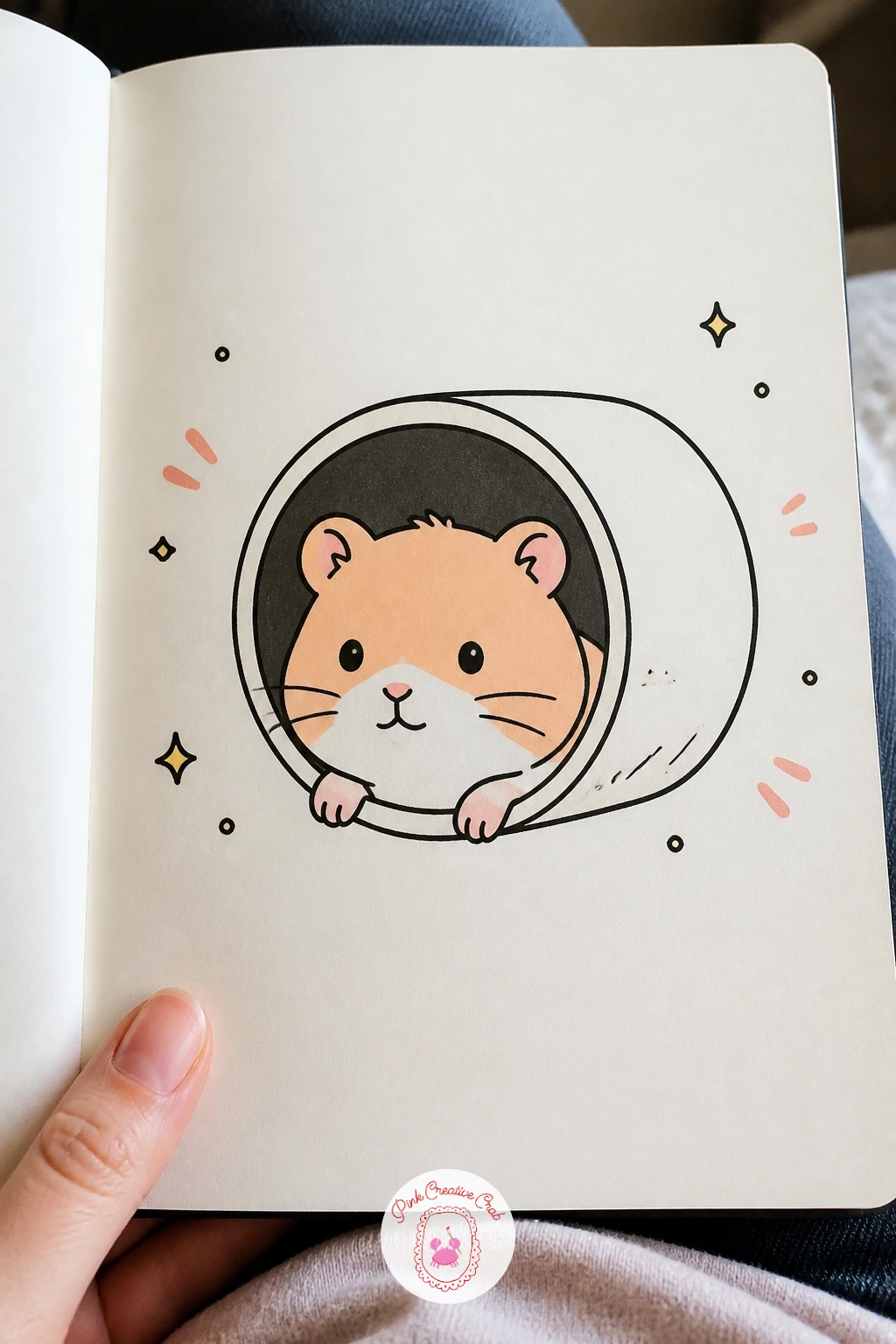 Hamster Peeking Out of a Cardboard Tube — Set the eye level low for this one, roughly at the same height as the tube opening, because looking slightly up into