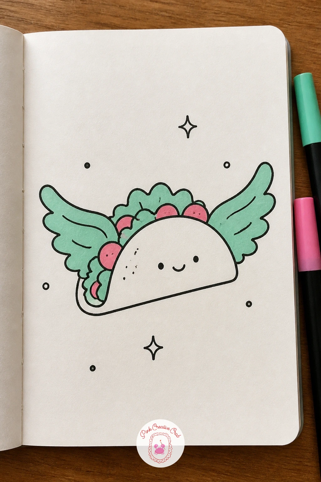 Mini Taco With Lettuce Wings — Give food a sense of humor with a mini taco with lettuce wings, where the usual taco shell gets a pair of wavy lettuce "wings"