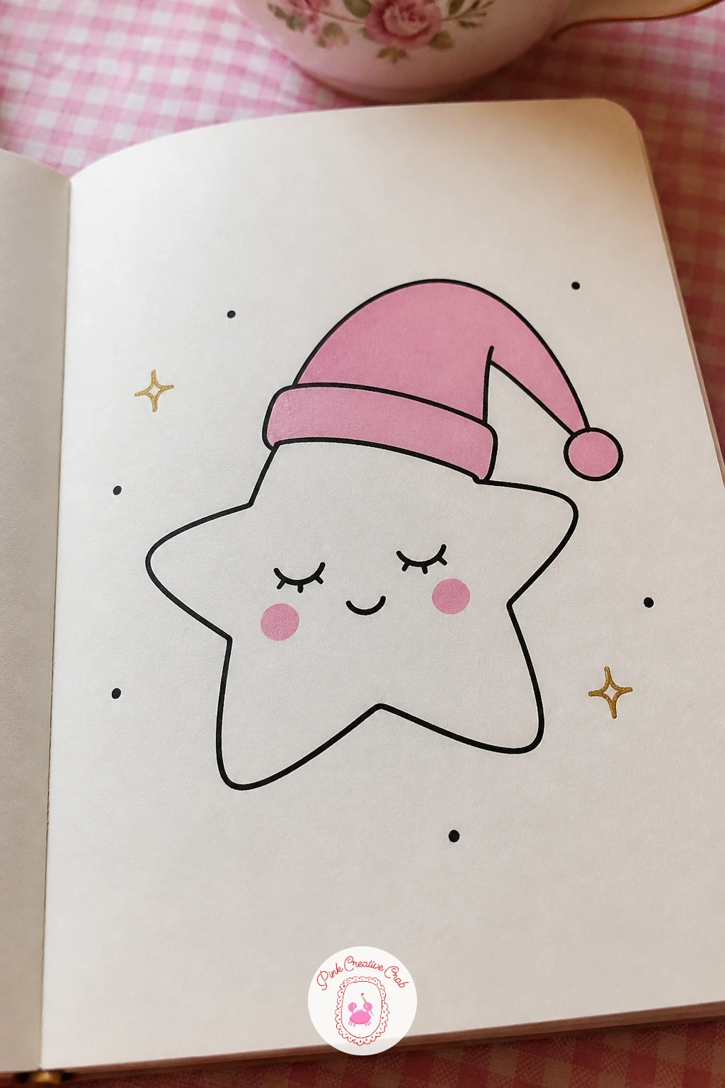 Little Star In A Nightcap — Keep the bedtime theme going with a little star wearing a nightcap, a shape-based doodle that is mostly about getting the star's