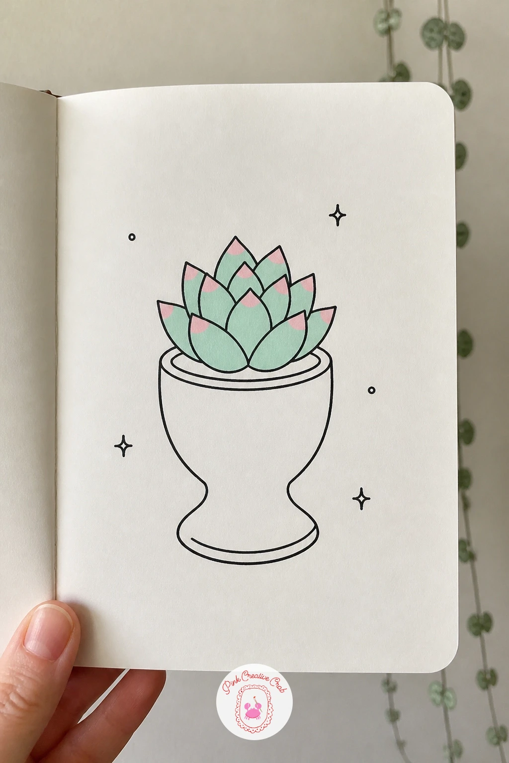 Mini Succulent In An Egg Cup — Pot a tiny succulent inside an egg cup for a doodle that plays nicely with proportion. Mini doodle