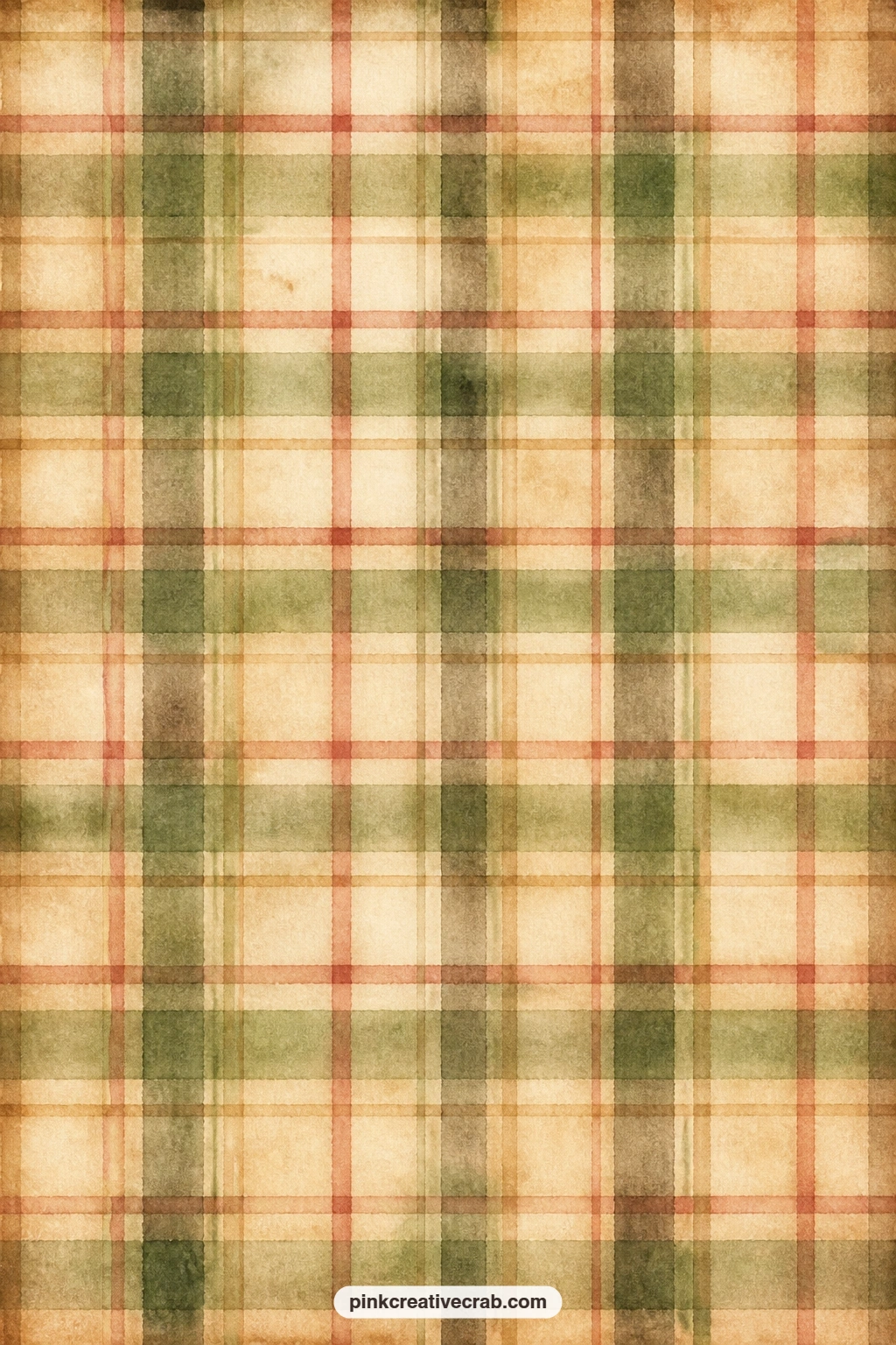 Tartan Horse Blanket Check Background printable page — A soft tartan check in muted stable colours makes a warm lining for a winter pocket, a backing behind a